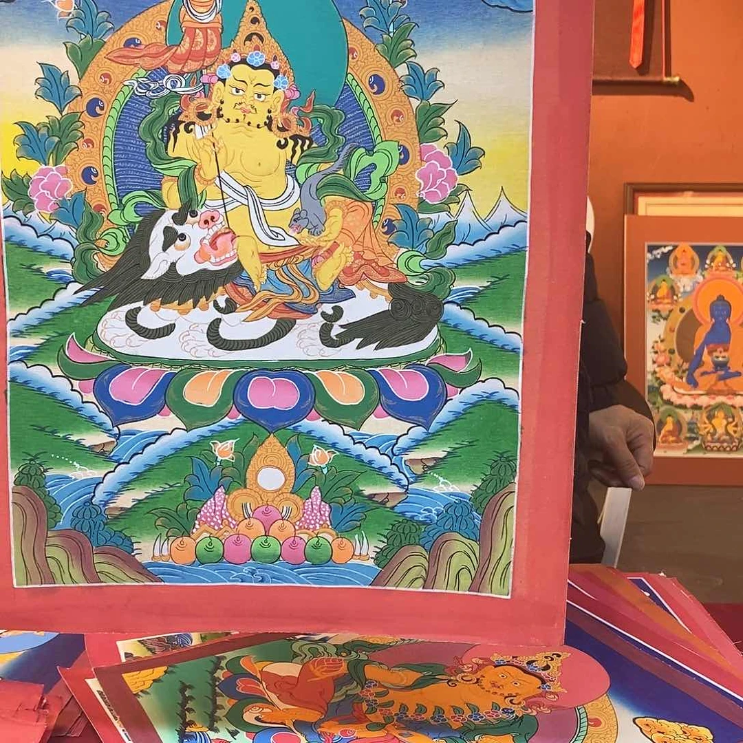 装裱画吃****皮25×35彩唐财宝天