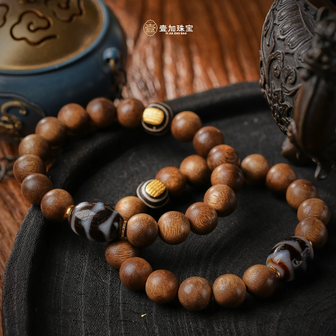 壹加师姐｜手工设计双牙牙玛瑙手串多样性发一0419w