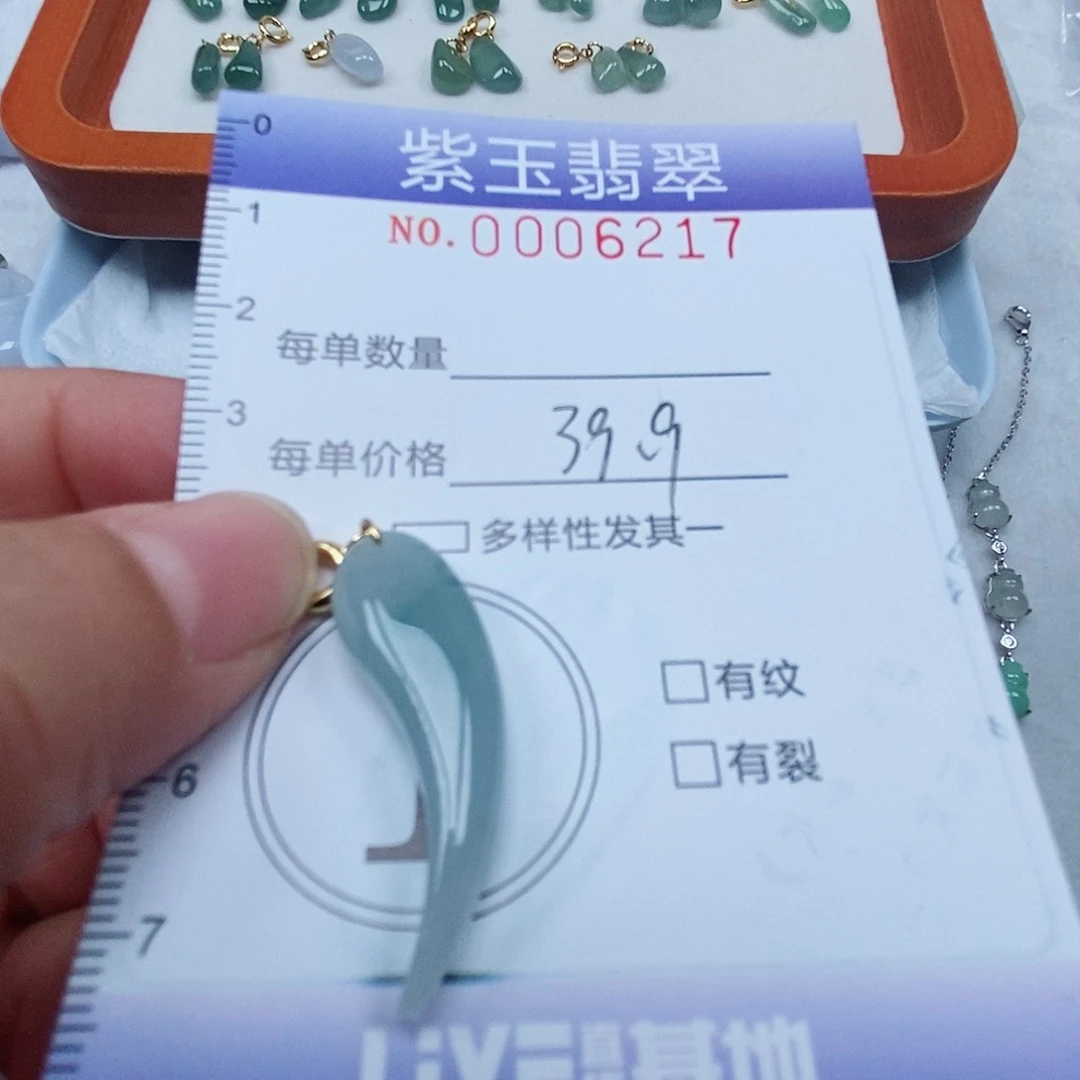 颈饰未镶嵌翡翠冰胶月牙