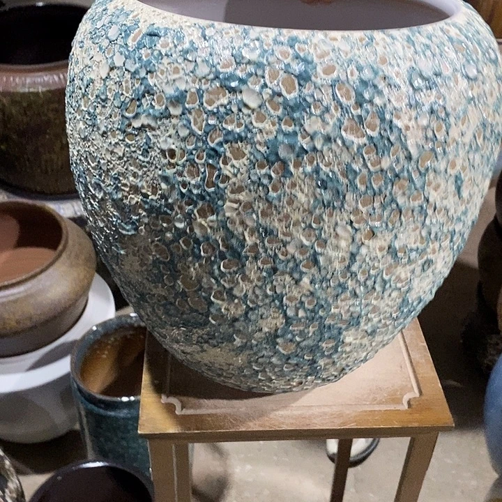 花盆紫砂口26高度36青花瓷………
