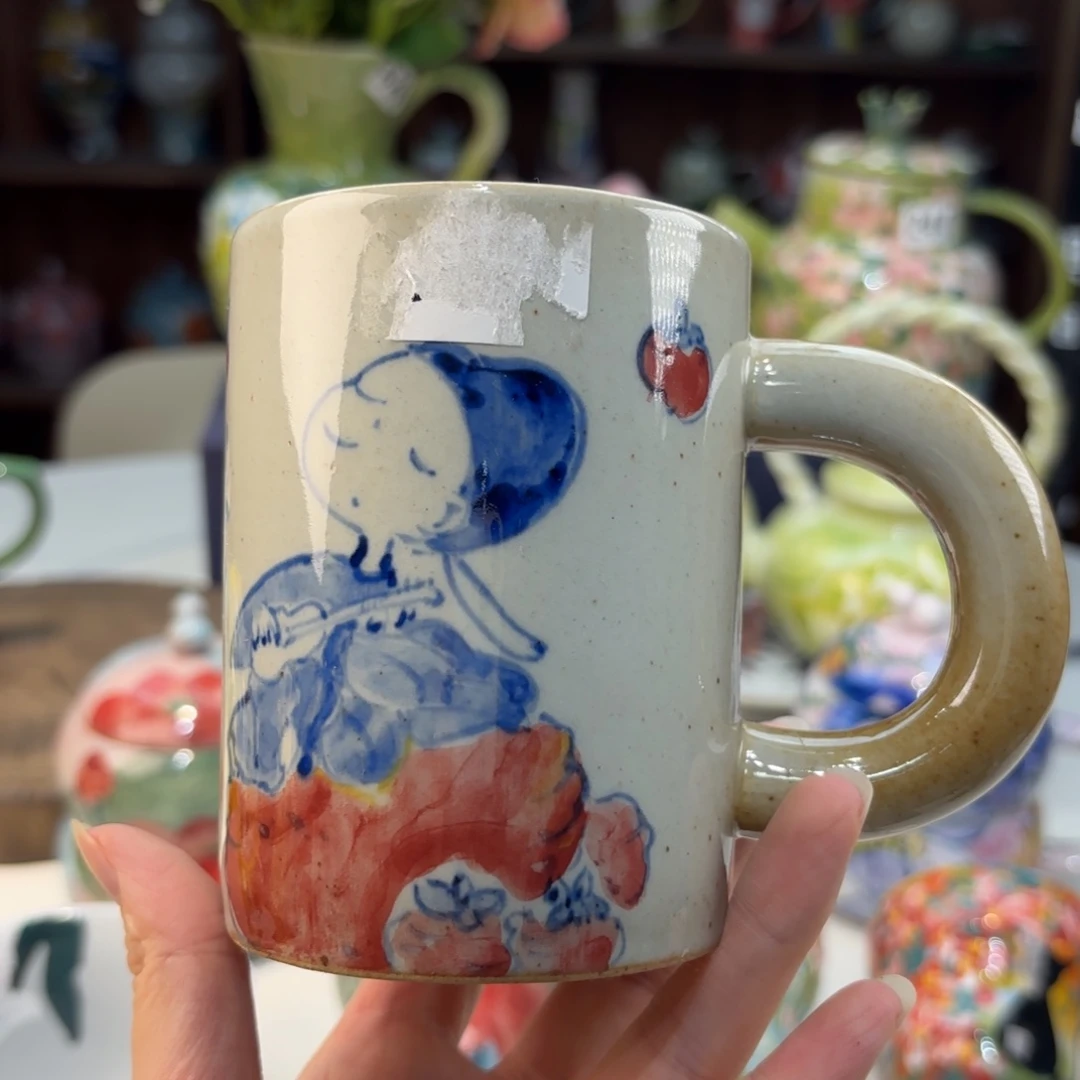 瓷片景德镇手绘高温釉下彩陶瓷茶具