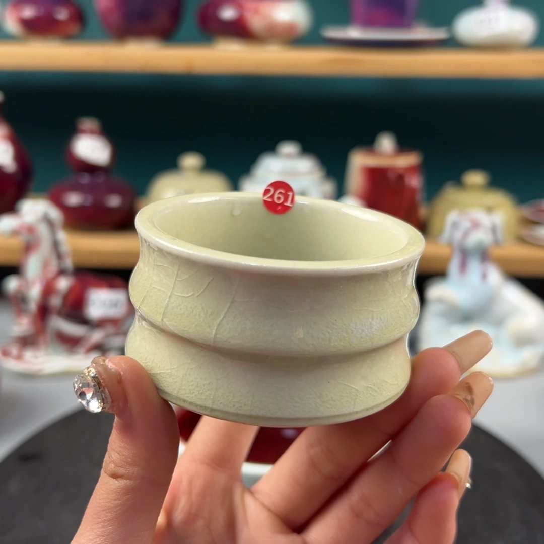 瓷片微瑕主人杯纯手工