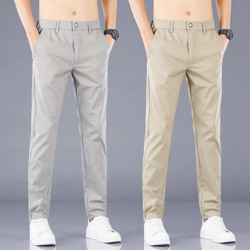 冰丝男款男装休闲裤男长裤宽松直筒韩版修身2025男士直筒休闲裤