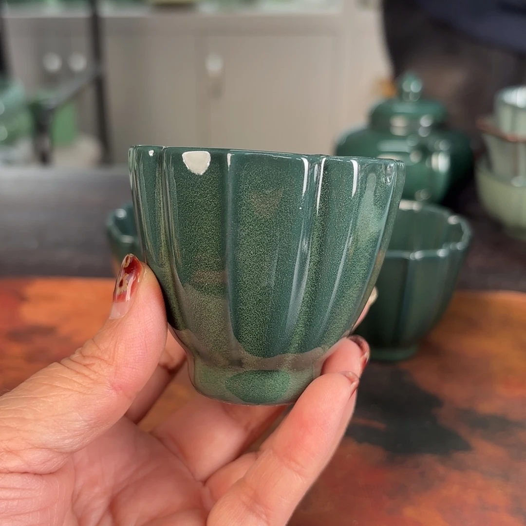 龙泉云间青瓷小米茶器