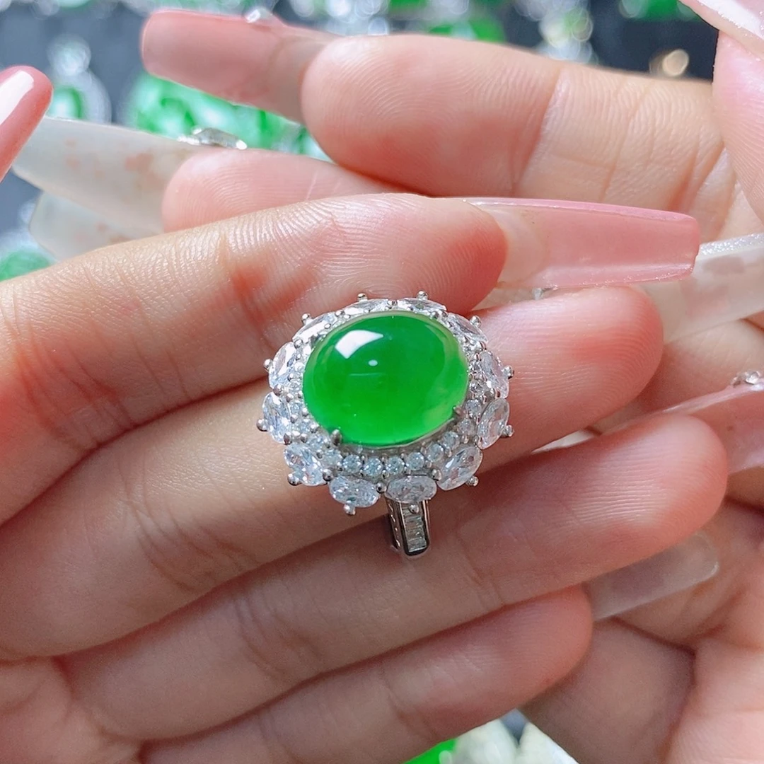 翡翠银S925镶嵌颈饰