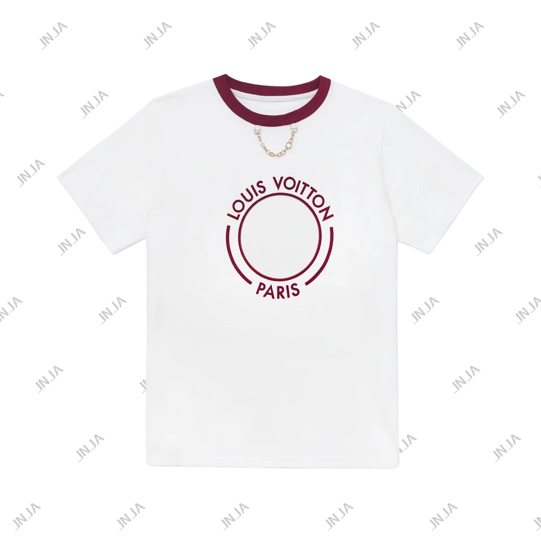 2025春夏新款白色绿花短袖休闲高级感上衣百搭女薄款T恤9173