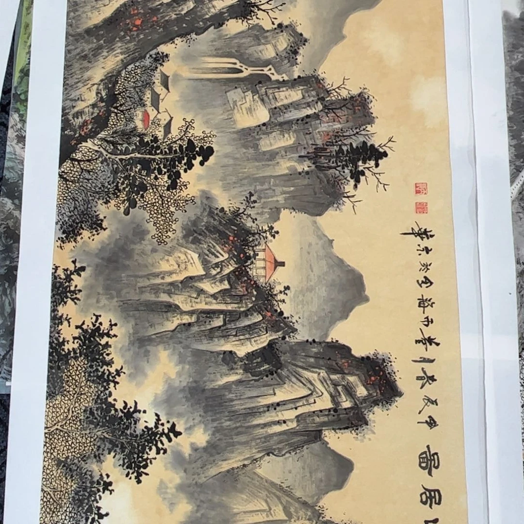 梵***思国画四尺山水作品