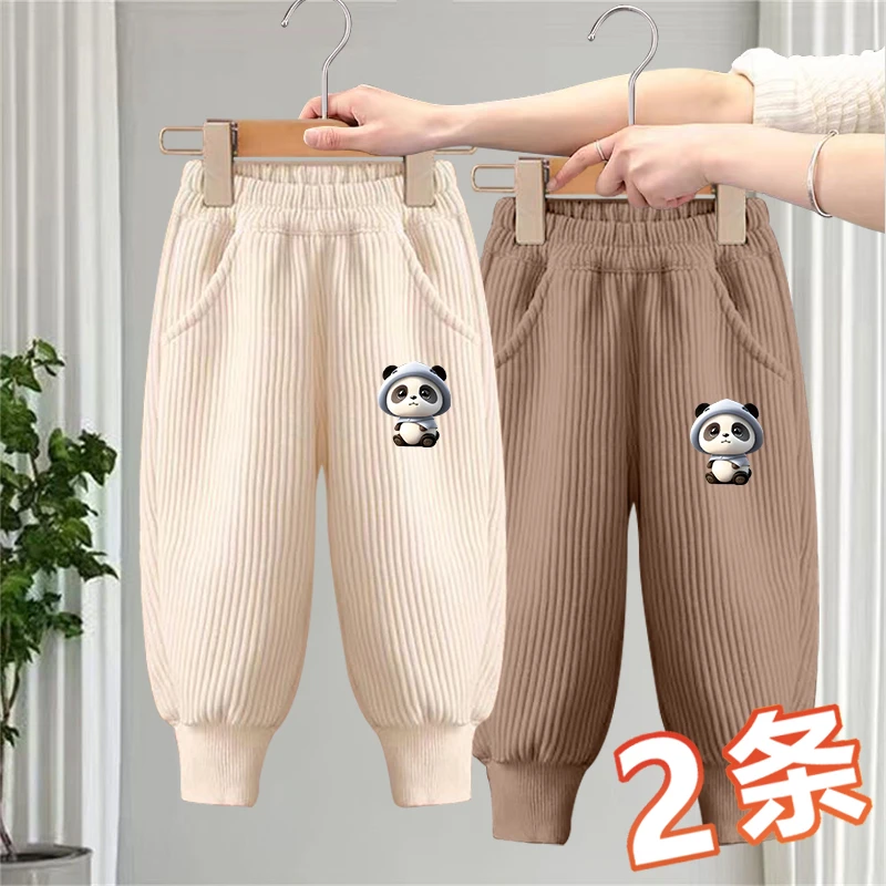 男童灯芯绒裤子2025秋季新款卡通儿童长裤春秋款童装休闲运动裤