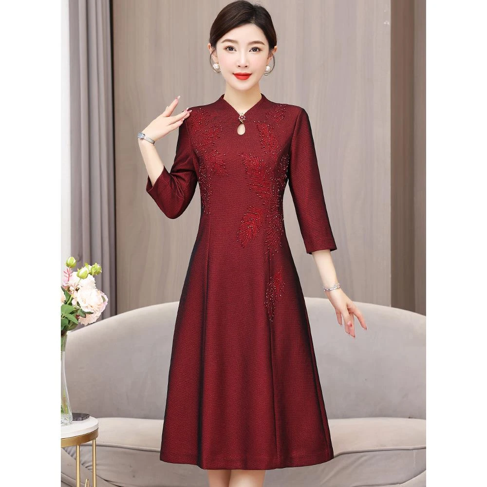 五一喜婆婆婚宴装2025新款旗袍婚礼服结婚妈妈礼服高端轻奢高级感