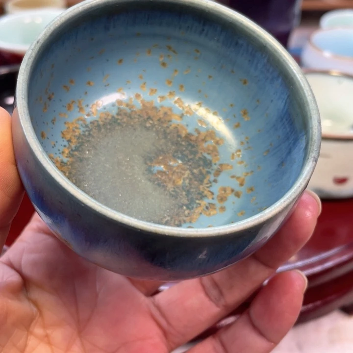 摆件传统鸡窝窑手工罗汉杯