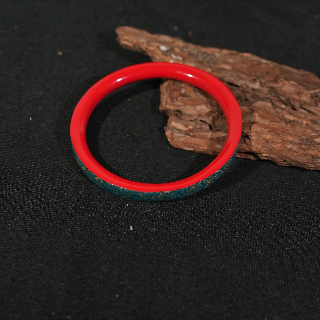 天然辰砂香港王老板-64朱砂手镯4p386