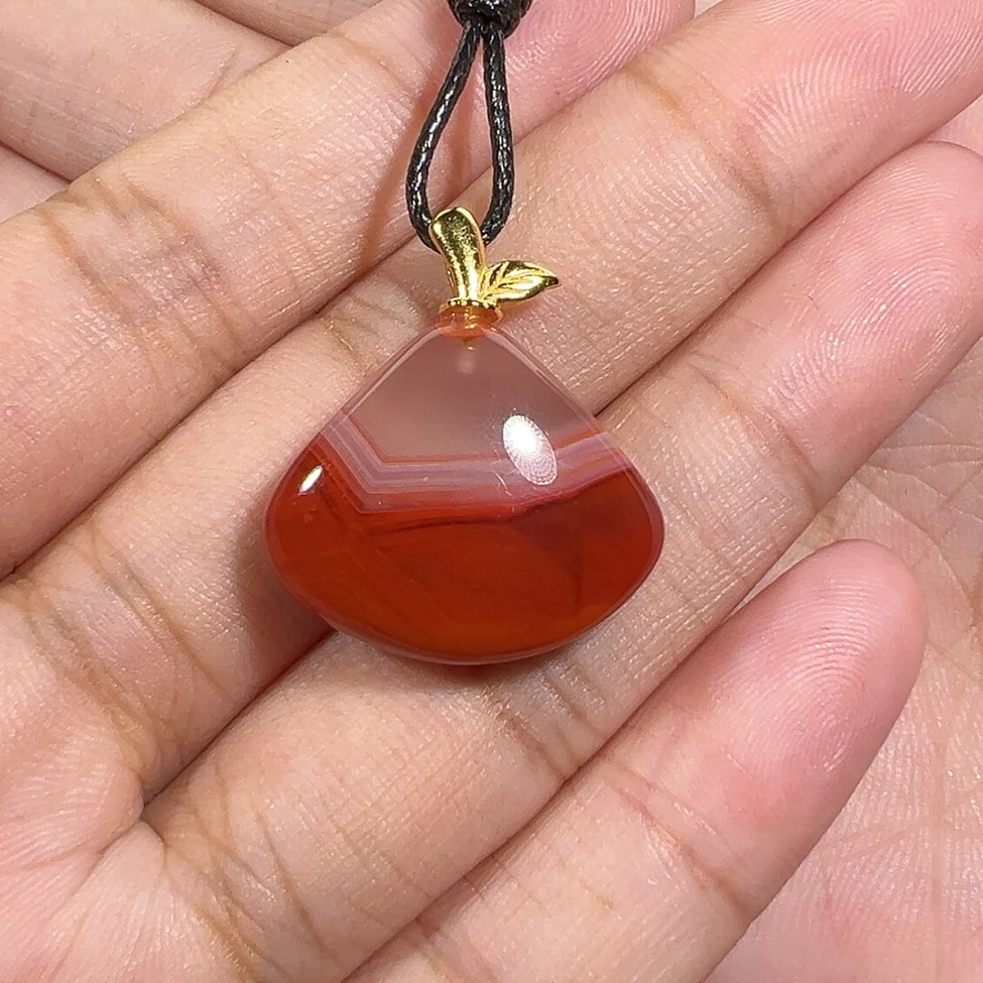 南红玛瑙未镶嵌珠宝奇石特色吊坠22.3m m