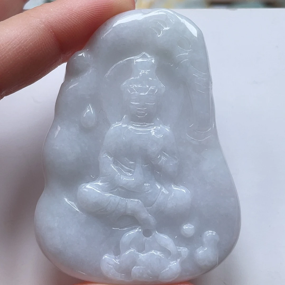 翡翠未镶嵌吊坠(不含链)普贤