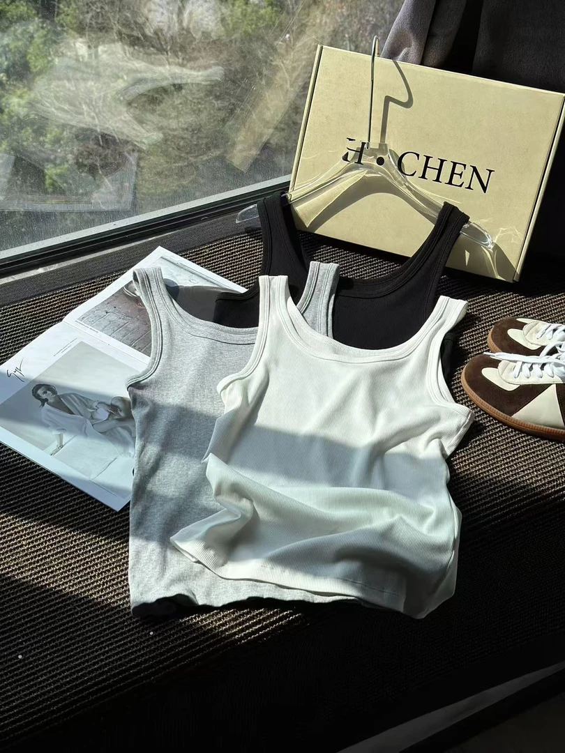 H.Chen-极简超A气质显瘦坦克工字无袖背心