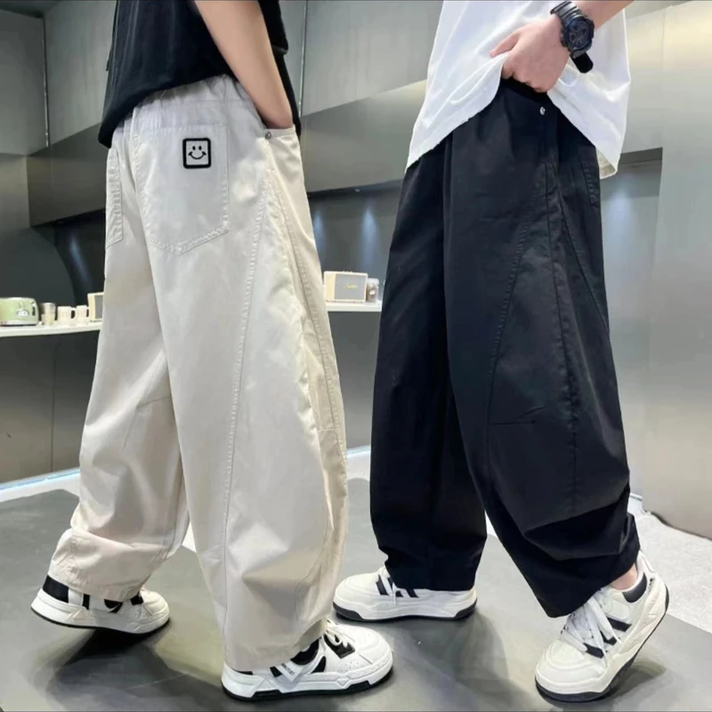 【夏季薄款】儿童中大童宽松休闲运动裤男女童薄款夏季速干弯刀裤潮