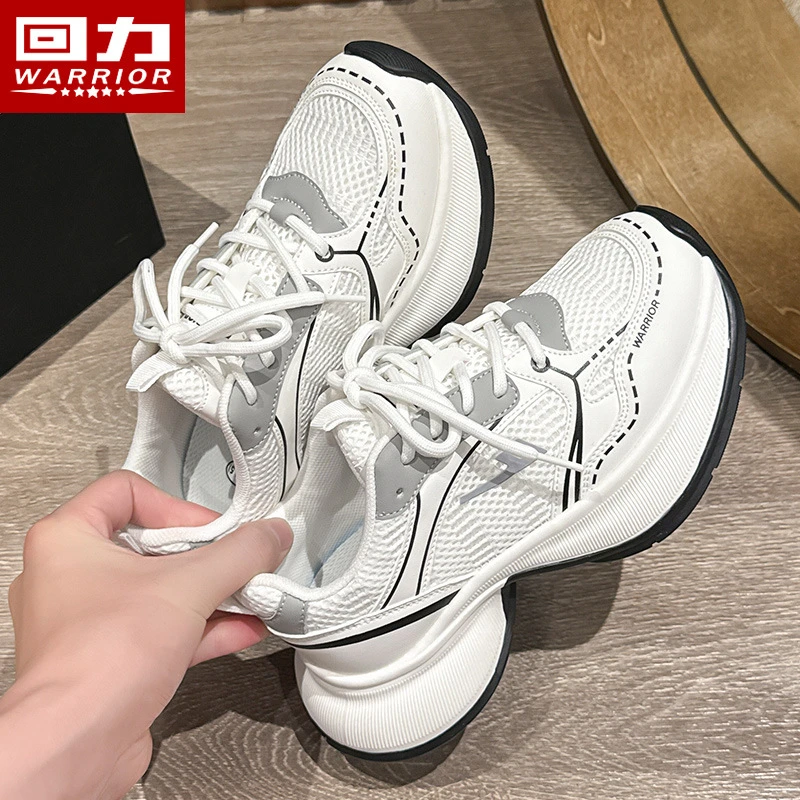 回力夏季网面休闲鞋新款百搭时尚休闲厚底增高运动鞋韩版老爹女鞋