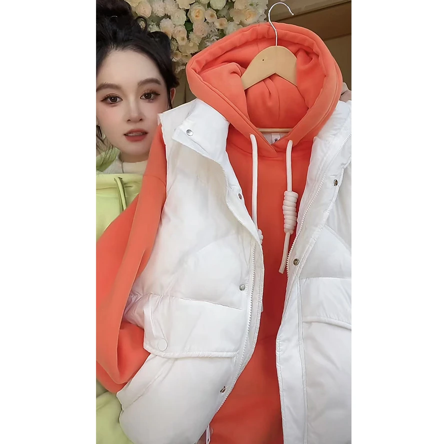 【8677-蔷薇紫】2025新款加厚北极绒宽松百搭休闲通勤连帽卫衣女BJR