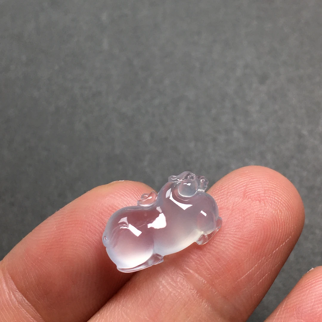 尺寸9.5-15.5-4.6缅甸翡翠高冰纯胶透唐马颈饰精致时尚珠宝气质美