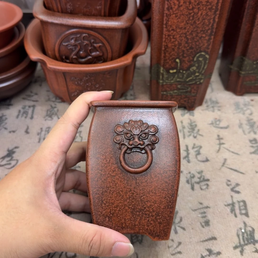 紫砂花盆宜兴紫砂正品6x10.5