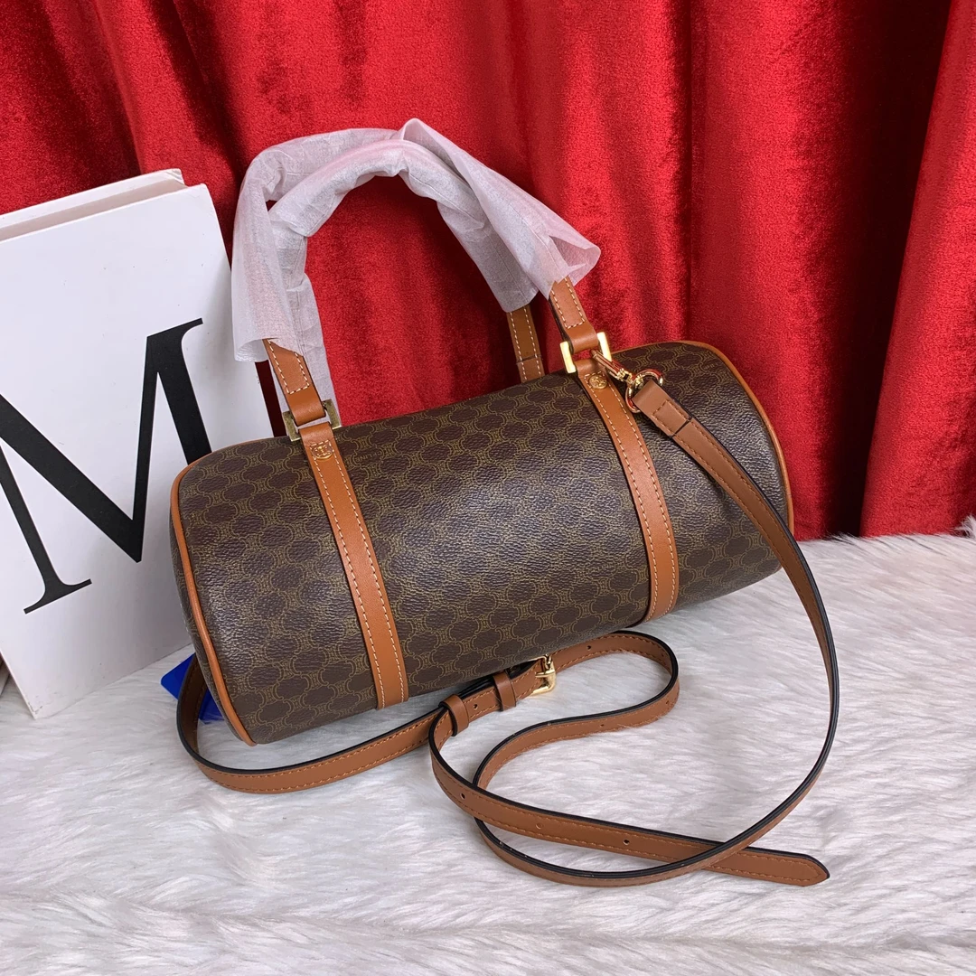 95新 Celine/思琳 老花圆桶包/KH08408098/8098/修复品