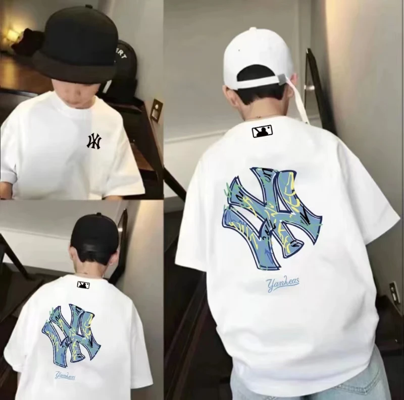 重磅爆款~韩版时尚夏季中大童亲子潮流ins休闲百搭宽松半袖00248