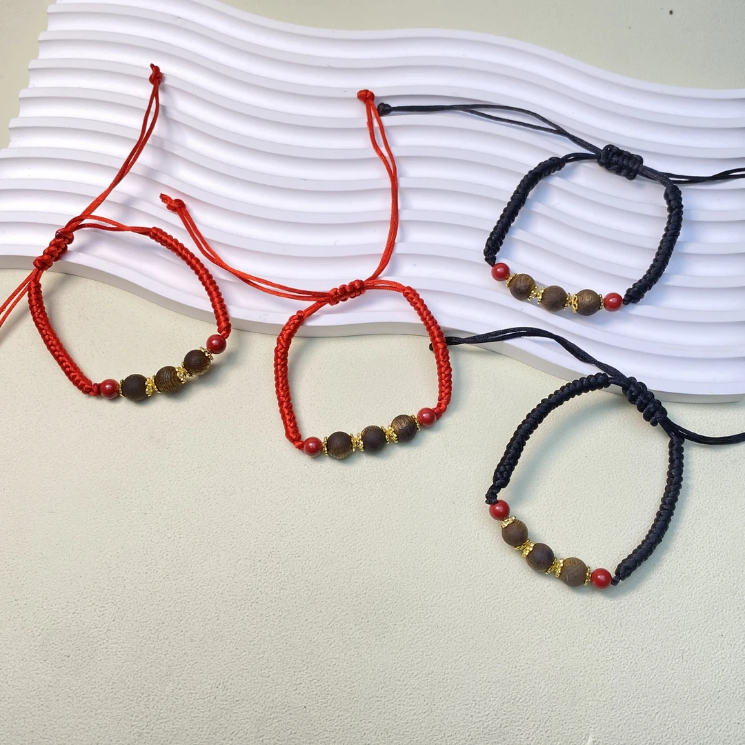 沉香【铭记珠宝】沉香DIY手绳9-DM182H139【多样性发一】尺寸约7.5mm+