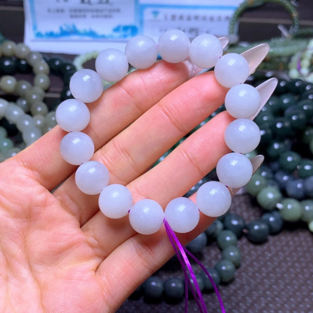 和田玉未镶嵌手串卡12