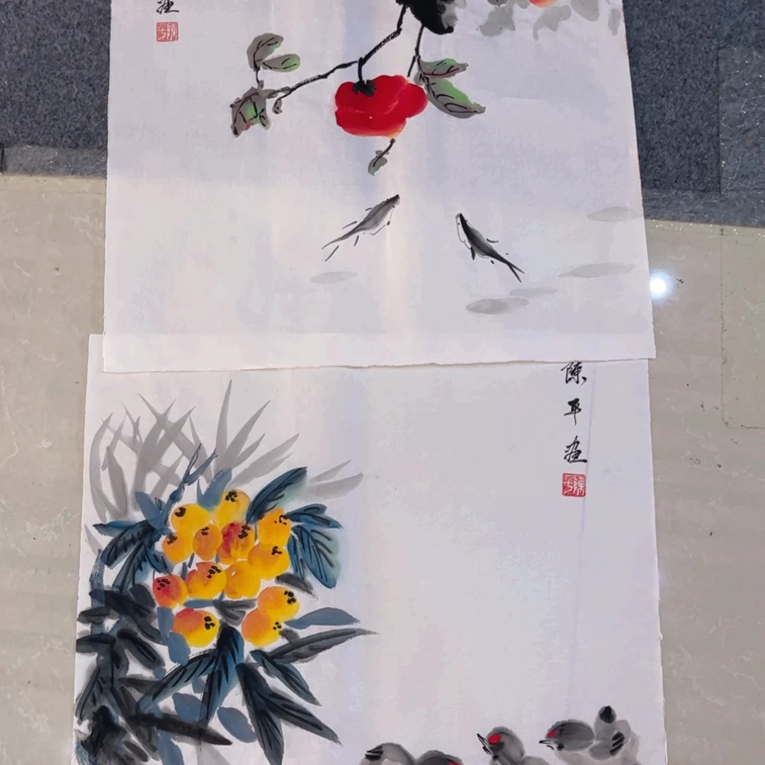 国画象山画舫精品手绘