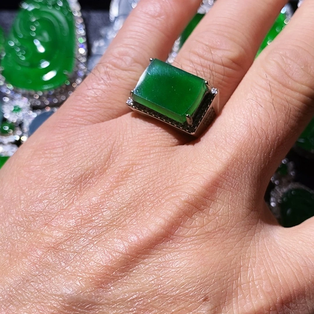 翡翠未镶嵌戒指A货翡翠1