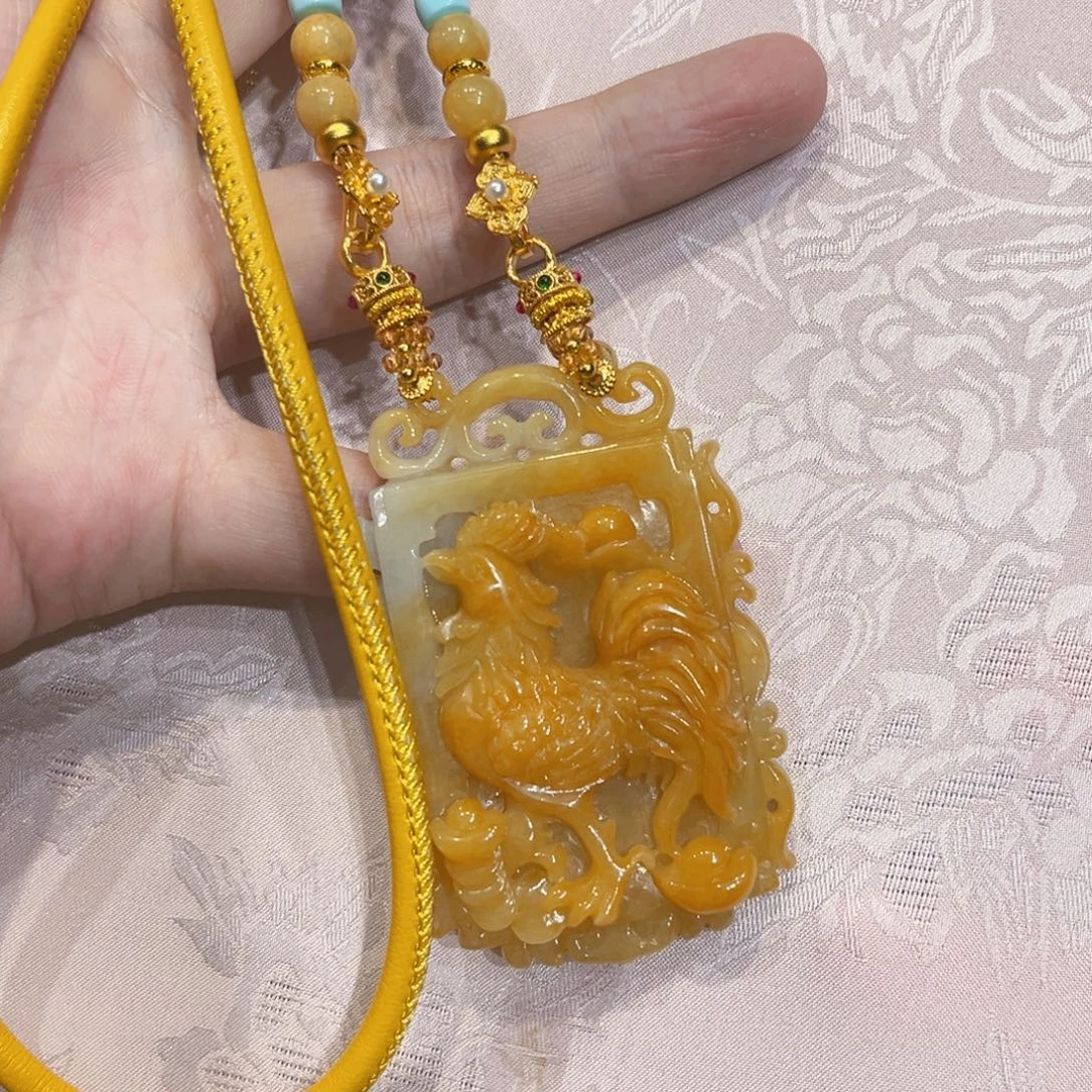 翡翠合金吊坠(赠链)国风