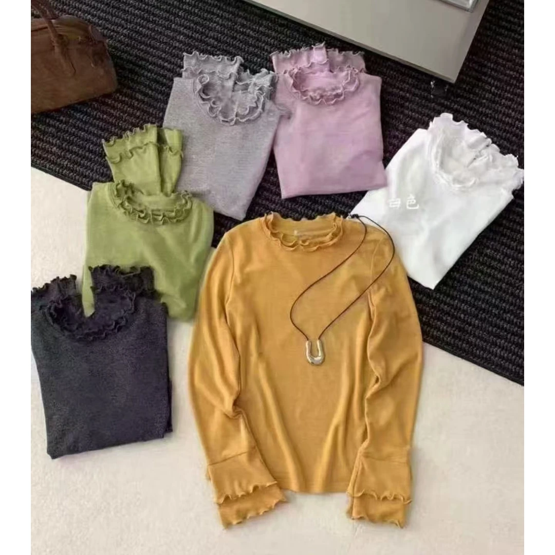 『舒适花边X』设计显瘦百搭时尚上衣3619