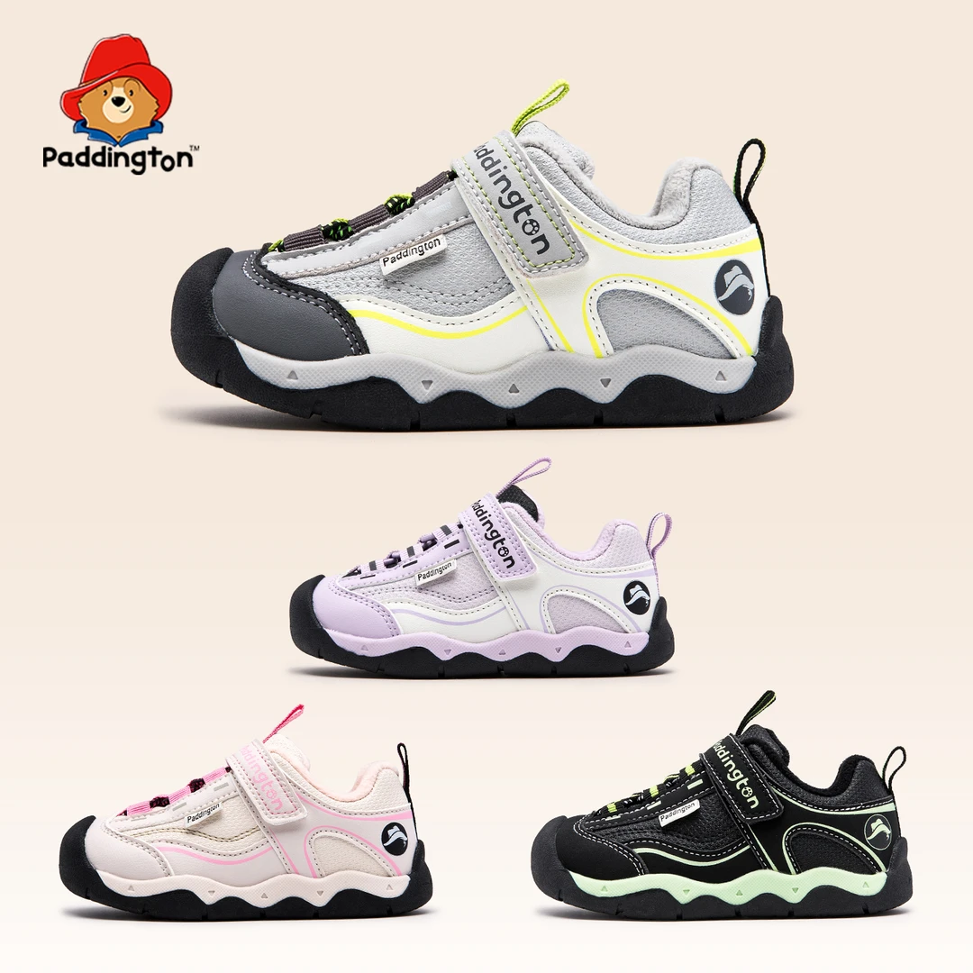 帕丁顿熊童鞋冬季加绒户外运动鞋2-7岁保暖学步鞋防滑小童-PD880
