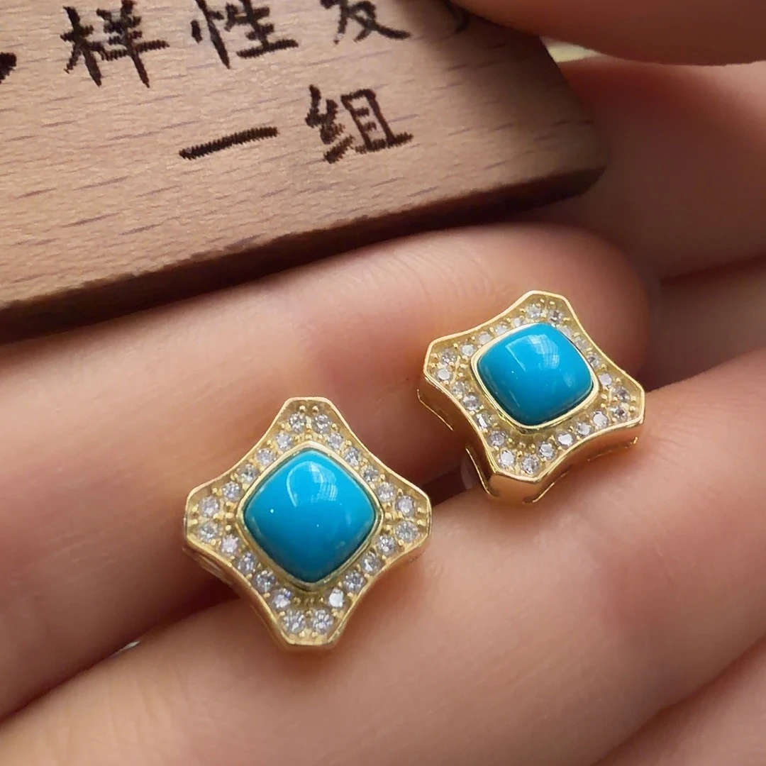 绿松石银S925镶嵌颈饰