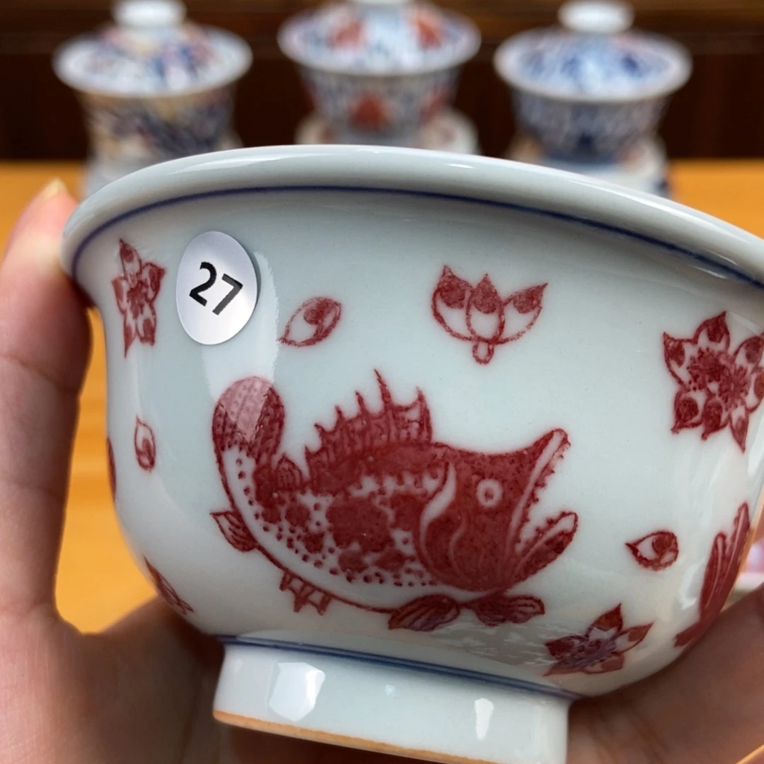 手绘现代茶具非古董