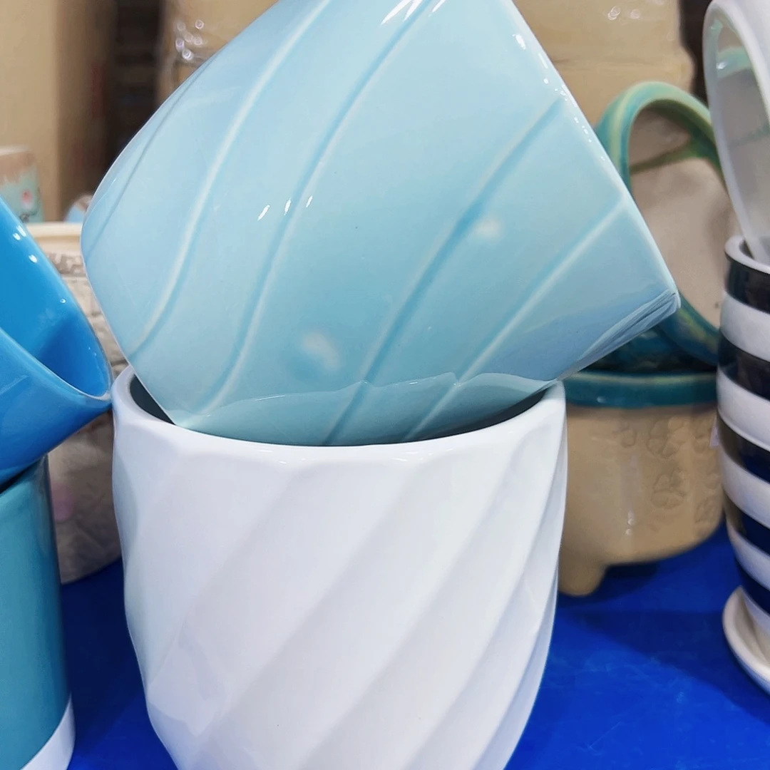 外贸尾单陶瓷花盆凑单10米包邮瑕疵