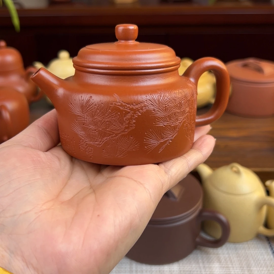茶壶紫砂朱泥德钟全手150cc