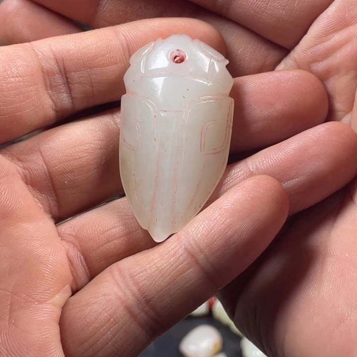 金***风和田玉未镶嵌颈饰蝉