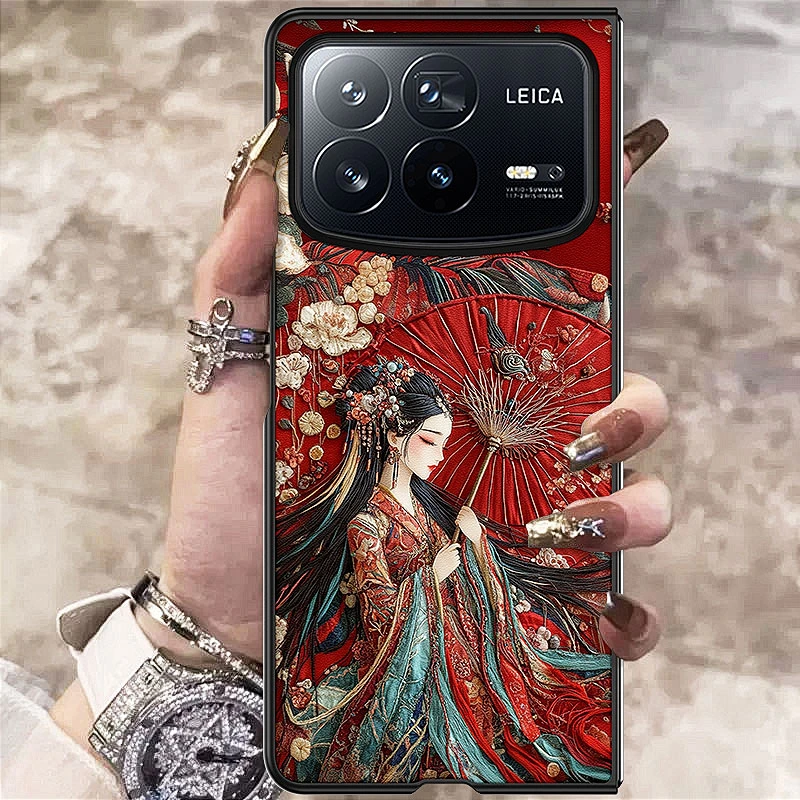 新年款适用小米mixfold4手机壳2025新款蛇年外壳mixfold3红色时尚