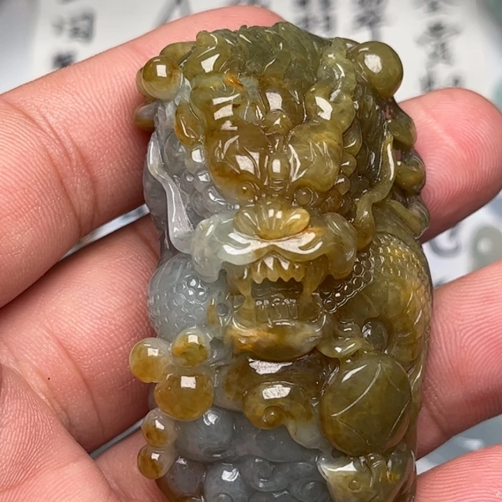 L***好翡翠未镶嵌颈饰龙