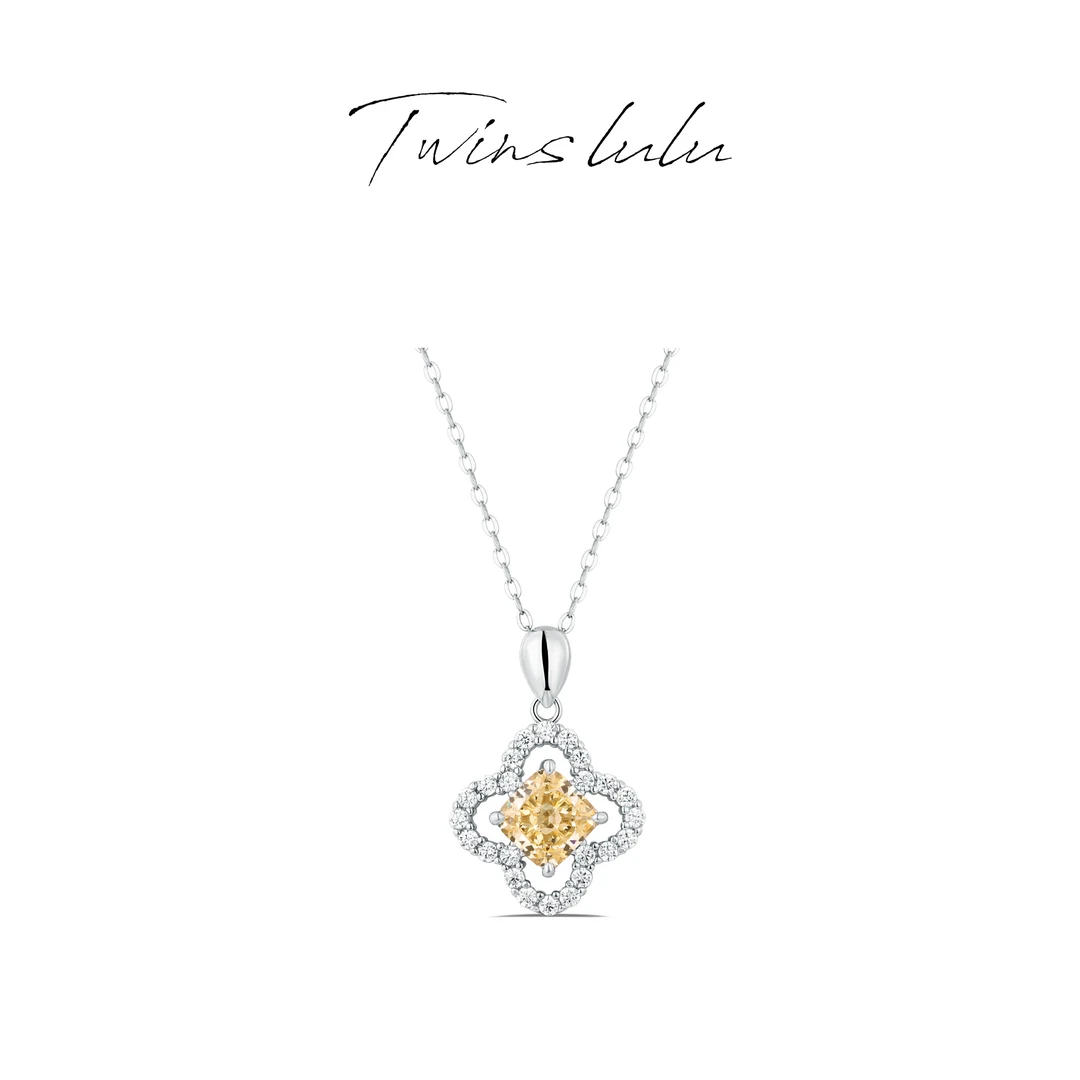 TWINS LULU 925银 出游 夏上新小众INS风四叶项链首饰女款TSJ9154