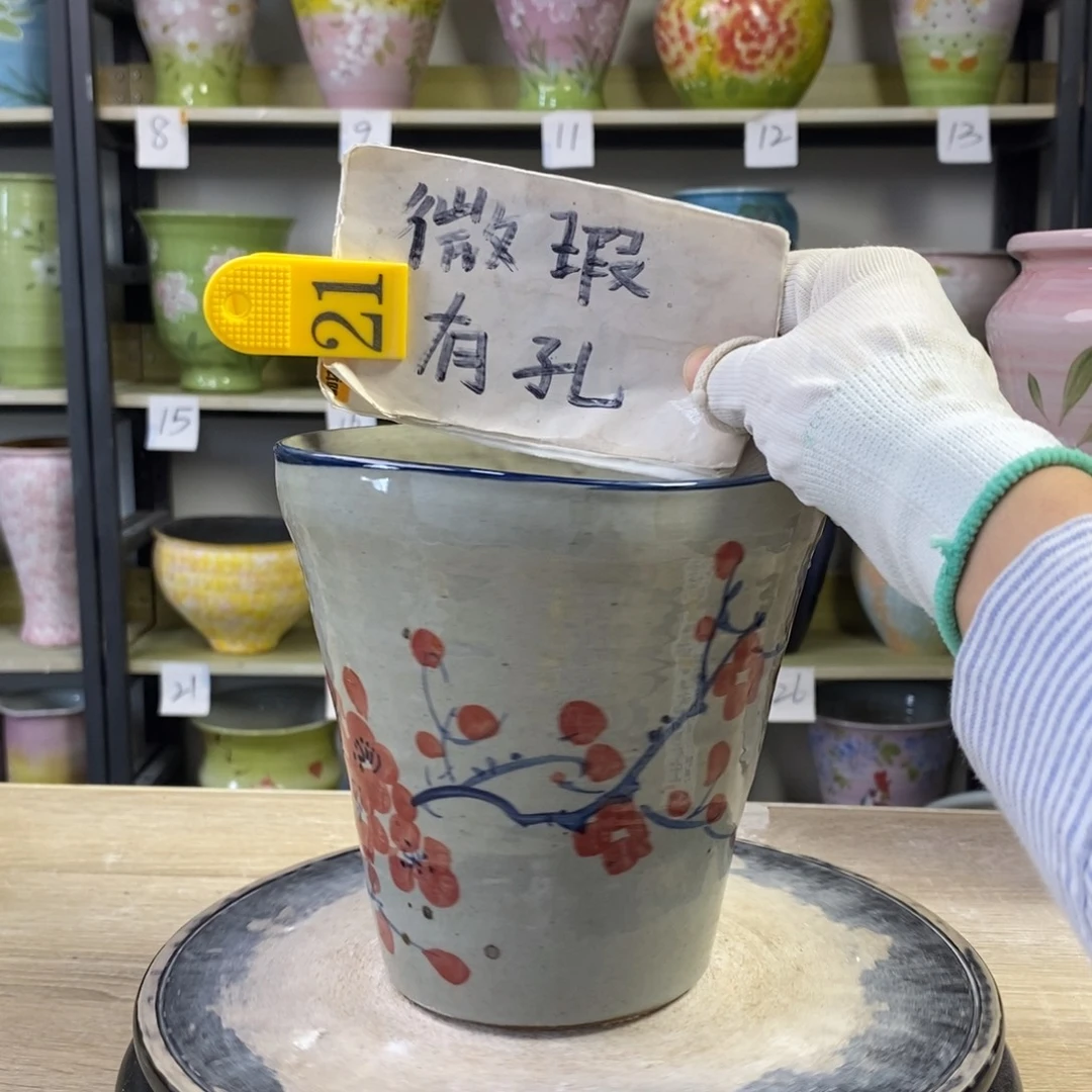 景德镇手工手绘陶瓷花盆