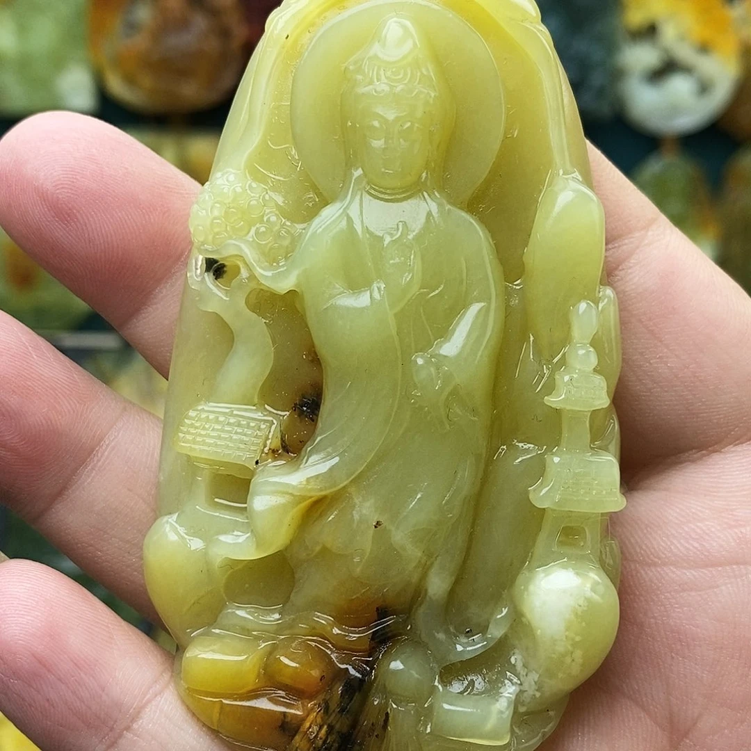 蛇纹石玉未镶嵌颈饰