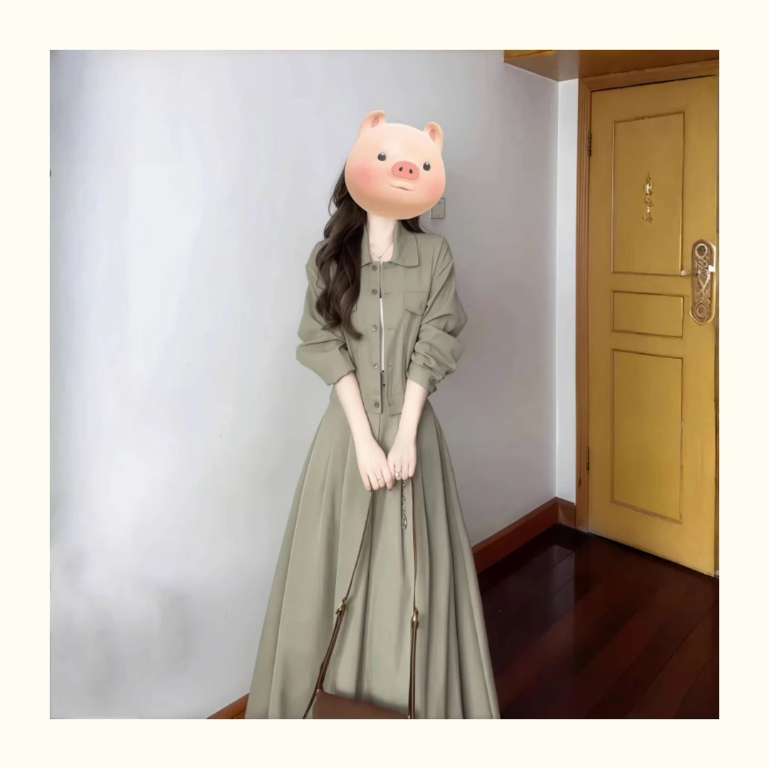 简单大方氛围感穿搭2025早秋新款高个子穿搭盐系轻熟两件套装裙女