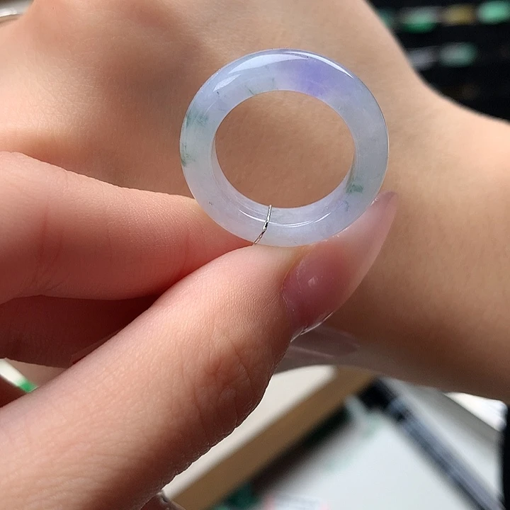 翡翠未镶嵌戒指14圈