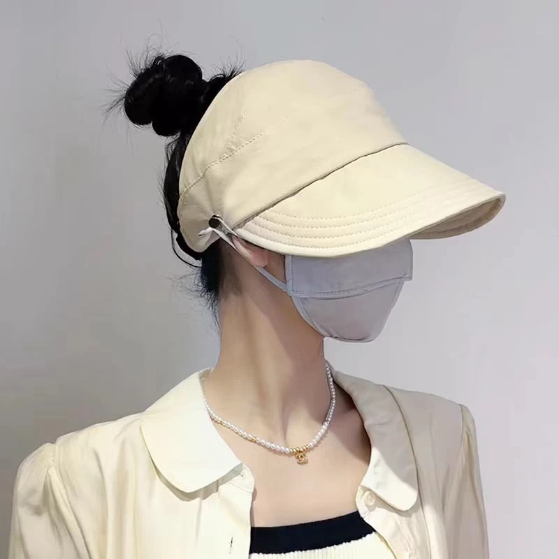 【清货】骑车可戴大帽檐空顶遮阳防晒帽可卷可折叠方便携带