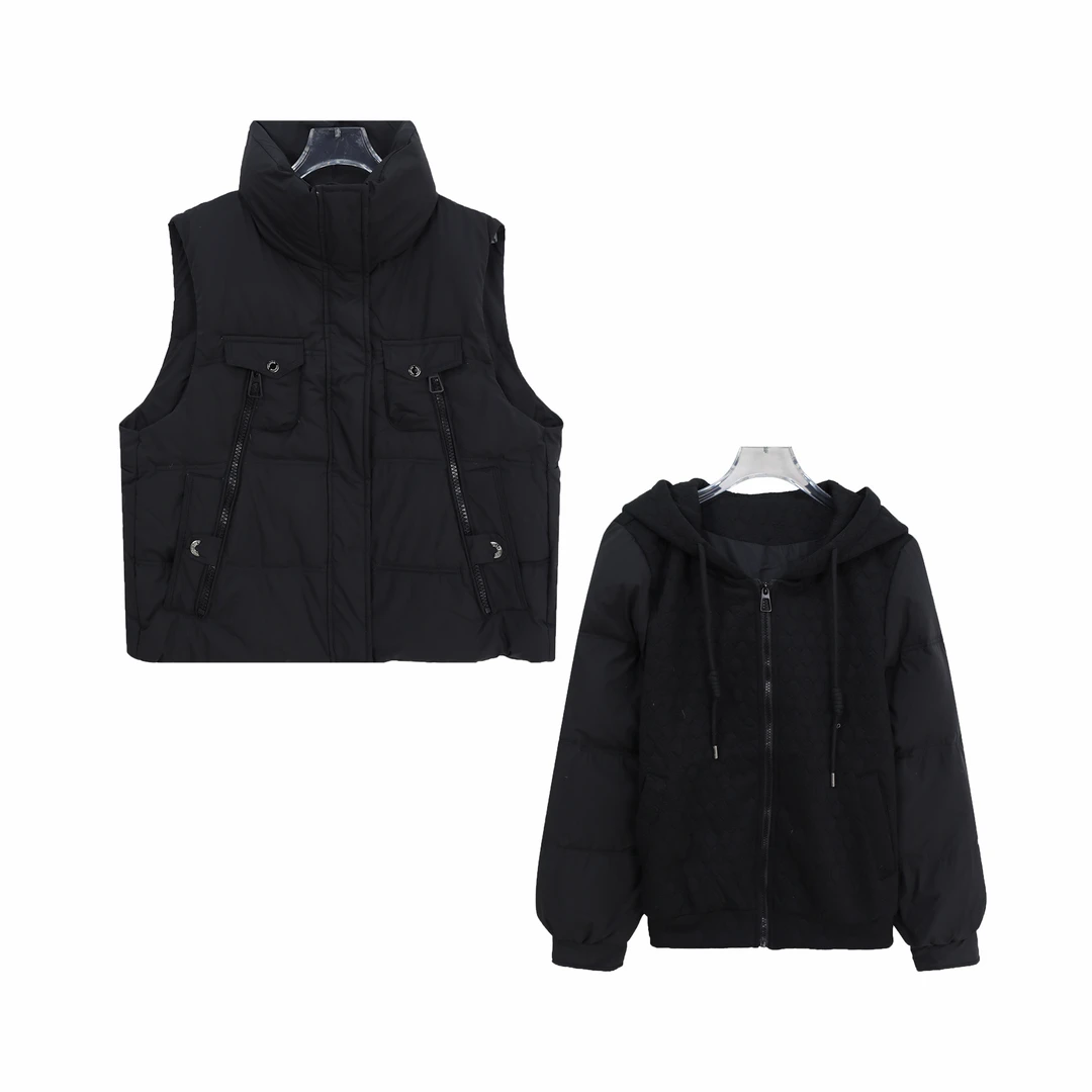 连帽肌理感卫衣立领设计感百搭羽绒服U228