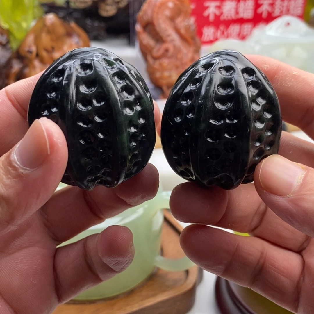 岫玉未镶嵌四大名玉手把件