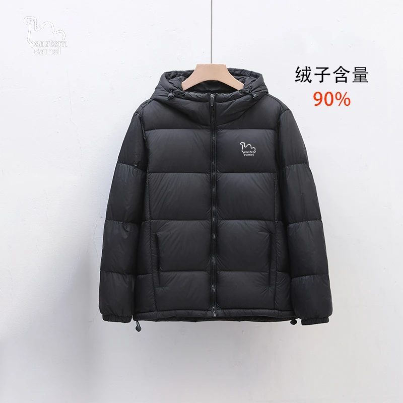【黑曜石3.0】东方骆驼羽绒服品牌冬季情侣90%绒连帽户外羽绒服
