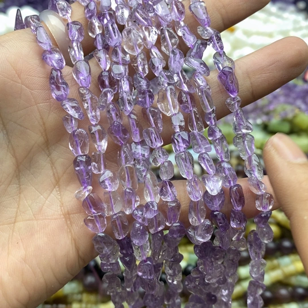 未镶嵌玛瑙/玉髓珠宝半成品一条天然巴西紫水晶原石随行