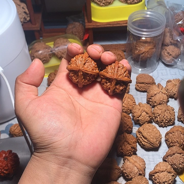 纯***乐文玩核桃吊坠四棱